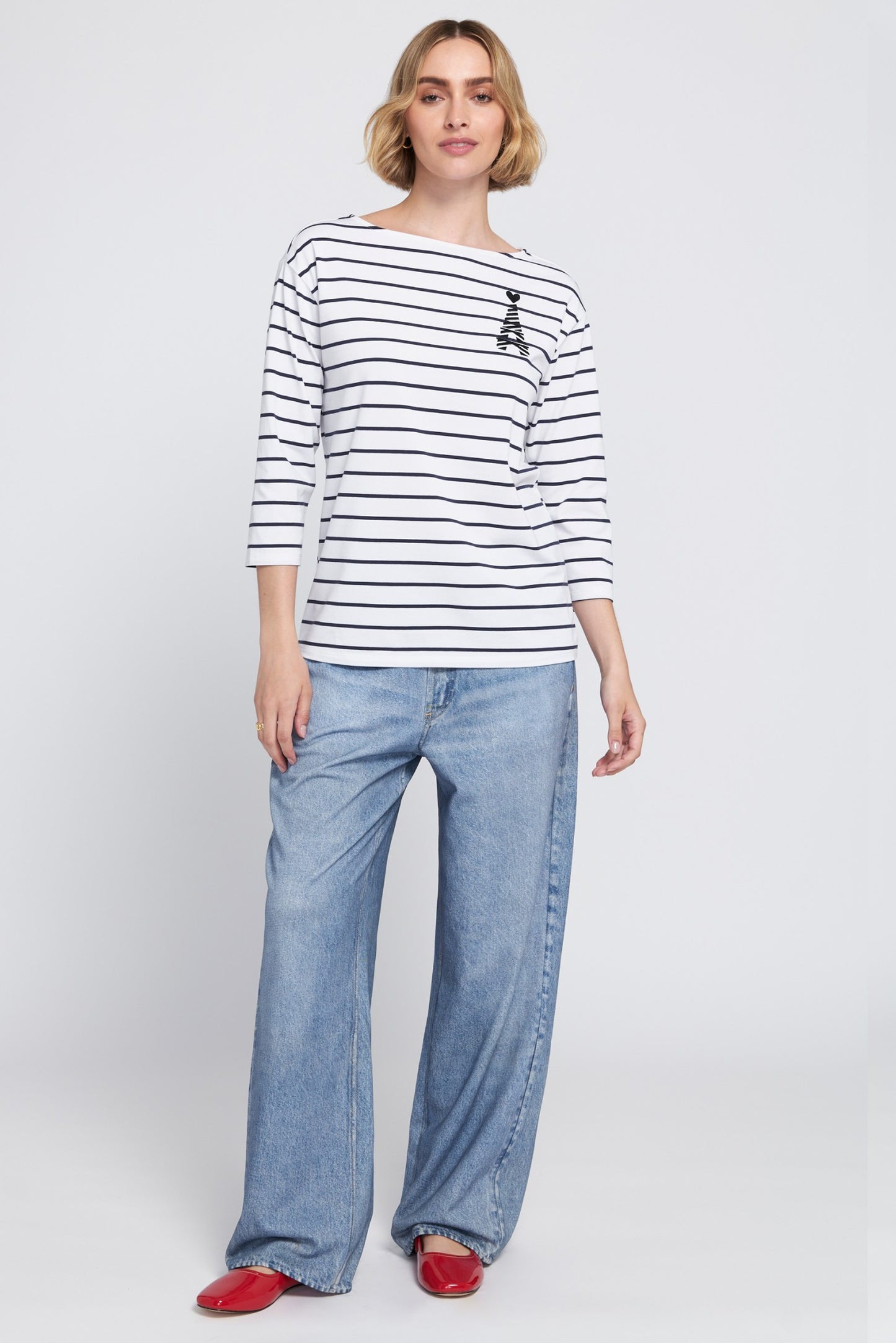 Striped Tee With Graphic