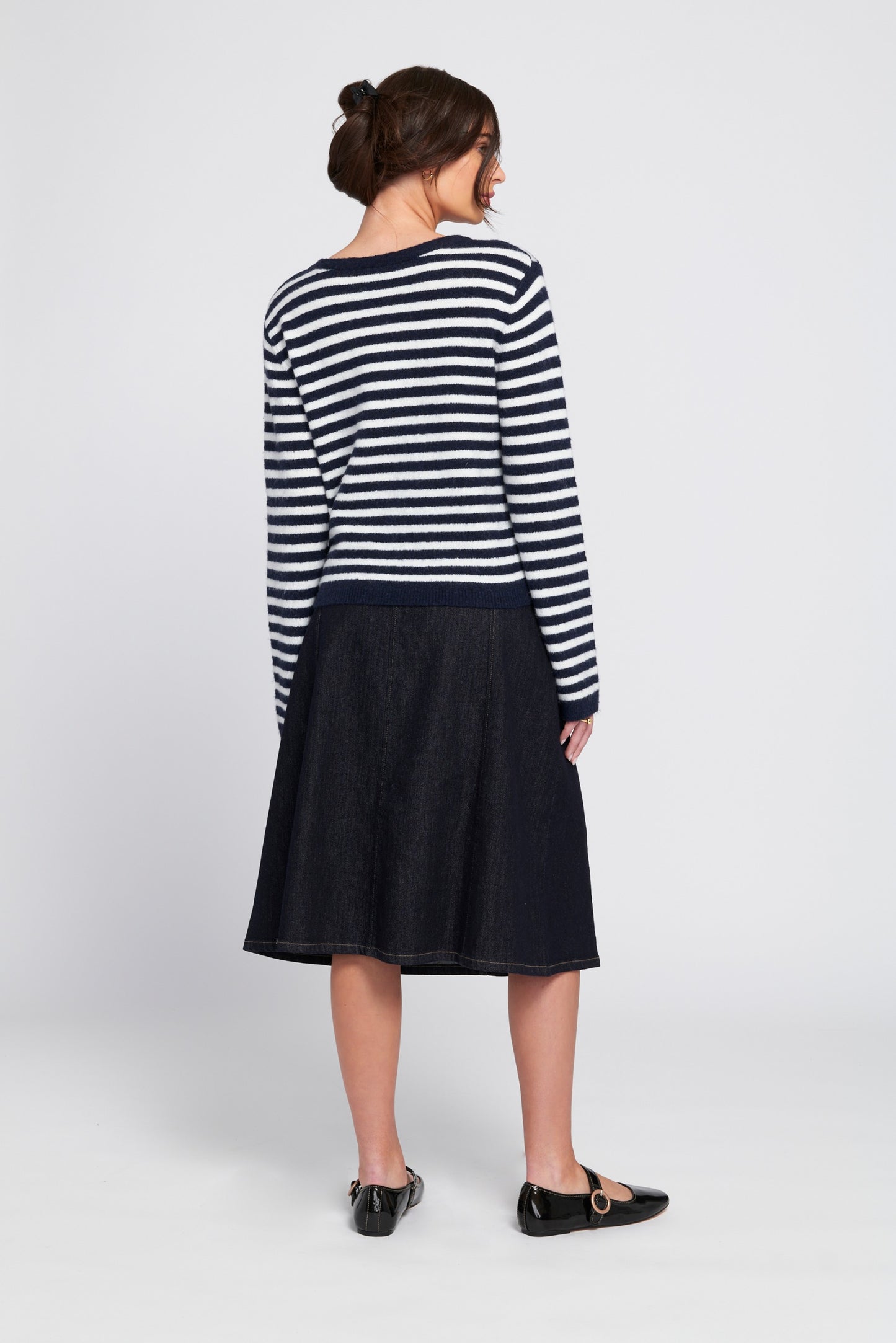 Fuzzy Striped Cardigan