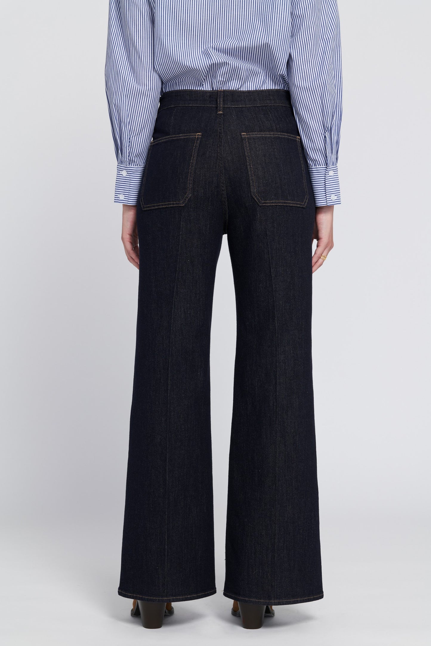 Patch Pocket Wide Leg Jean