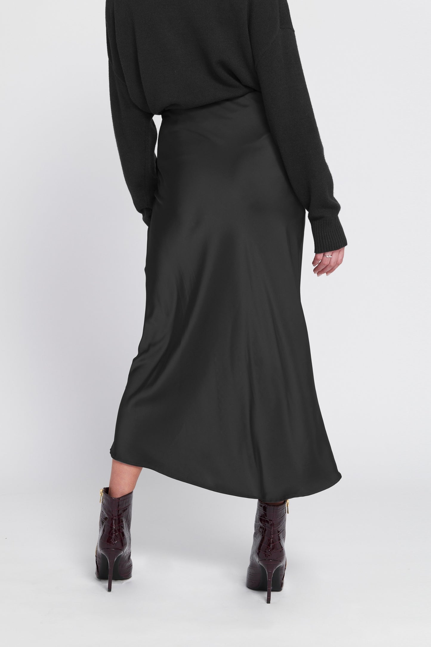 Satin Midi Skirt