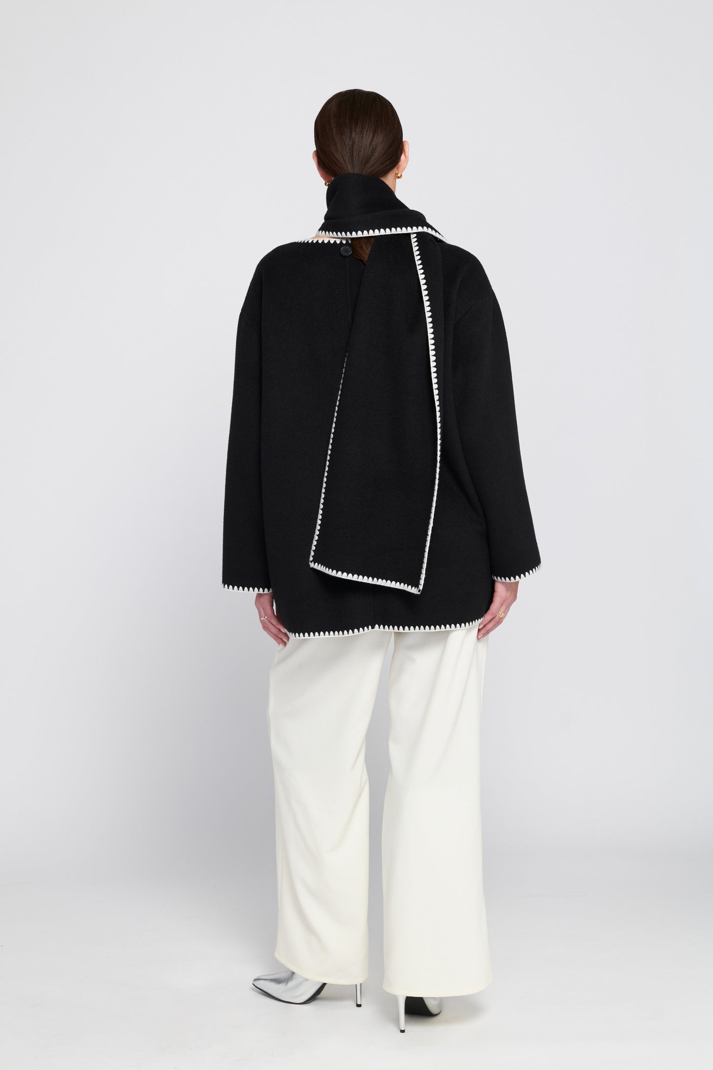 Coat With Detachable Scarf