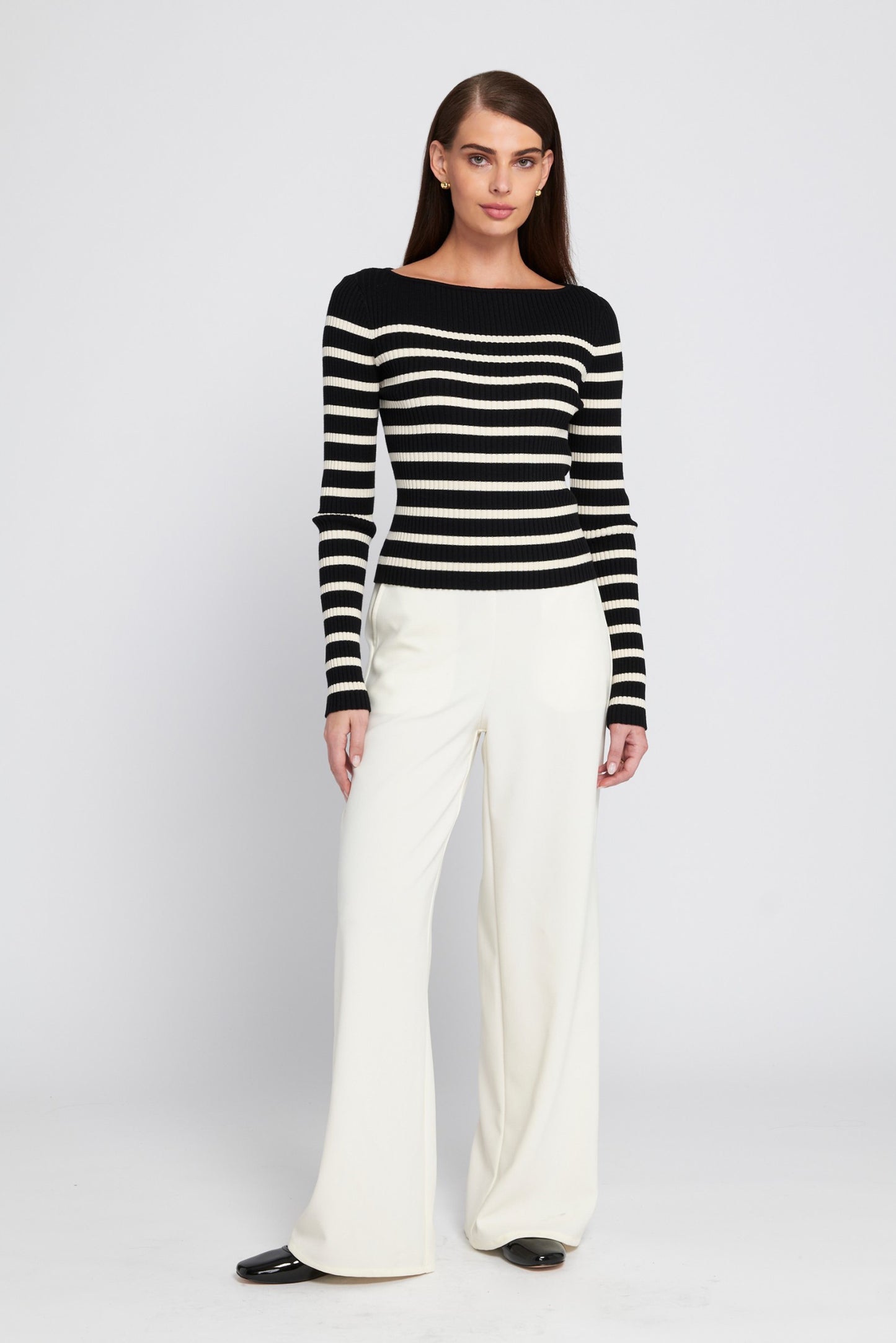Fine Gauge Light Weight Striped Sweater