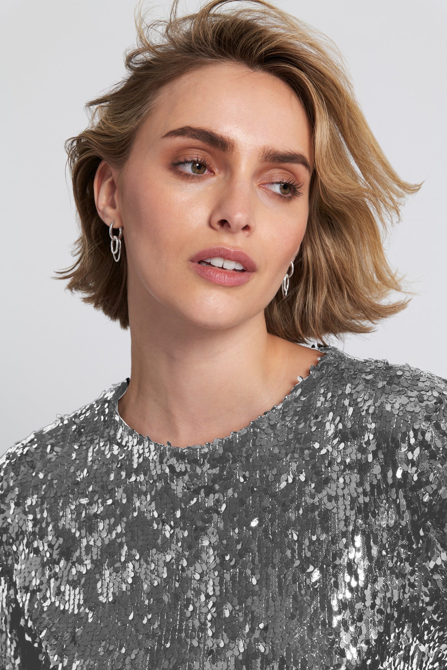 Longsleeve Sequin Shift Dress
