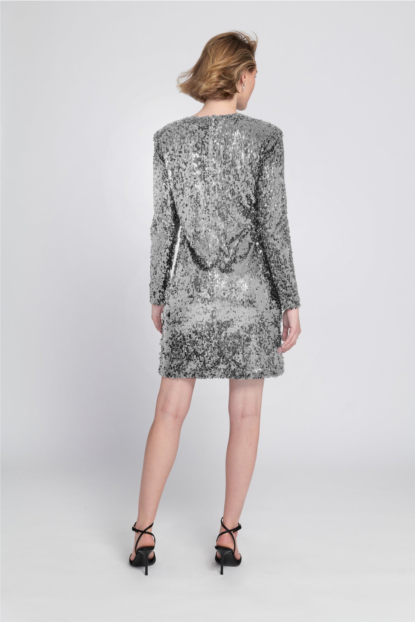 Longsleeve Sequin Shift Dress