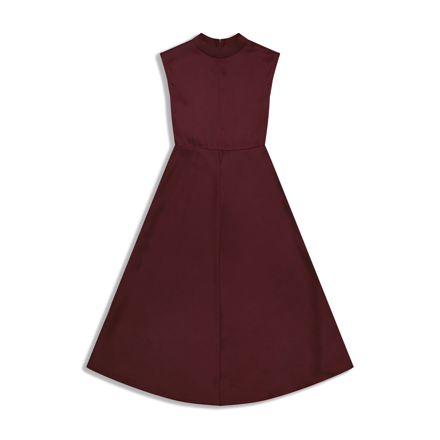 High Neck Satin Dress