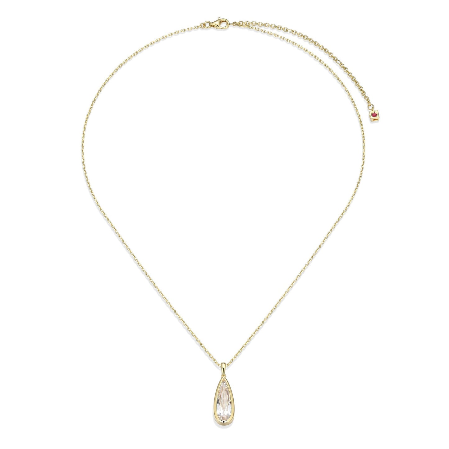 Lustre Pear Shaped Cubic Zirconia Necklace