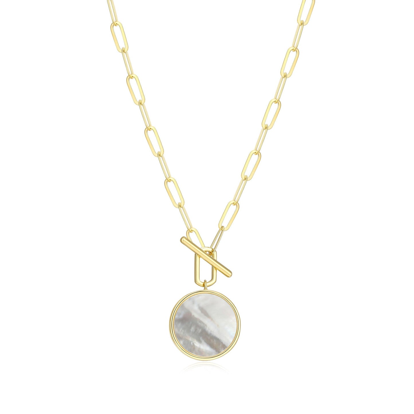Lustre MOP Toggle Necklace
