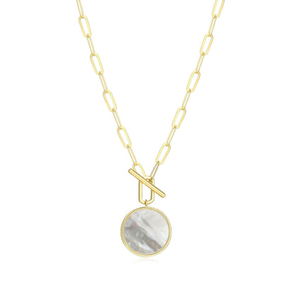 Lustre MOP Toggle Necklace