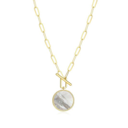 Lustre MOP Toggle Necklace