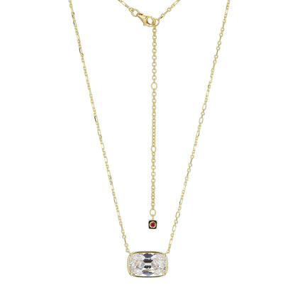 Serenelle Old-Mine-Cut Emerald Cushion Necklace