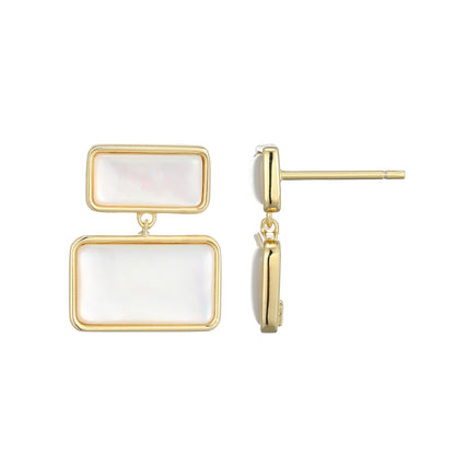 Vera Tiered Mother-of-Pearl Earrings