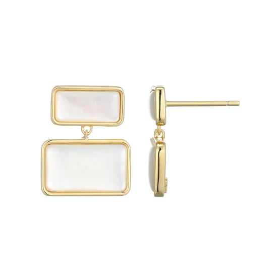 Vera Tiered Mother-of-Pearl Earrings