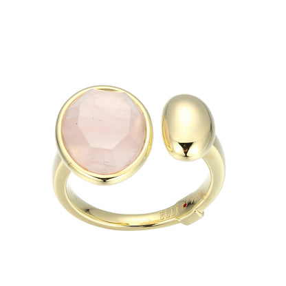 Riviere Rose Quartz Ring