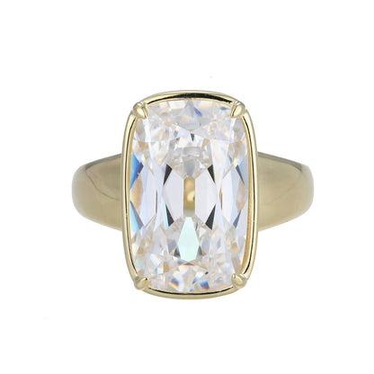 Serenelle Old-Mine-Cut Emerald Cushion Solitaire Ring