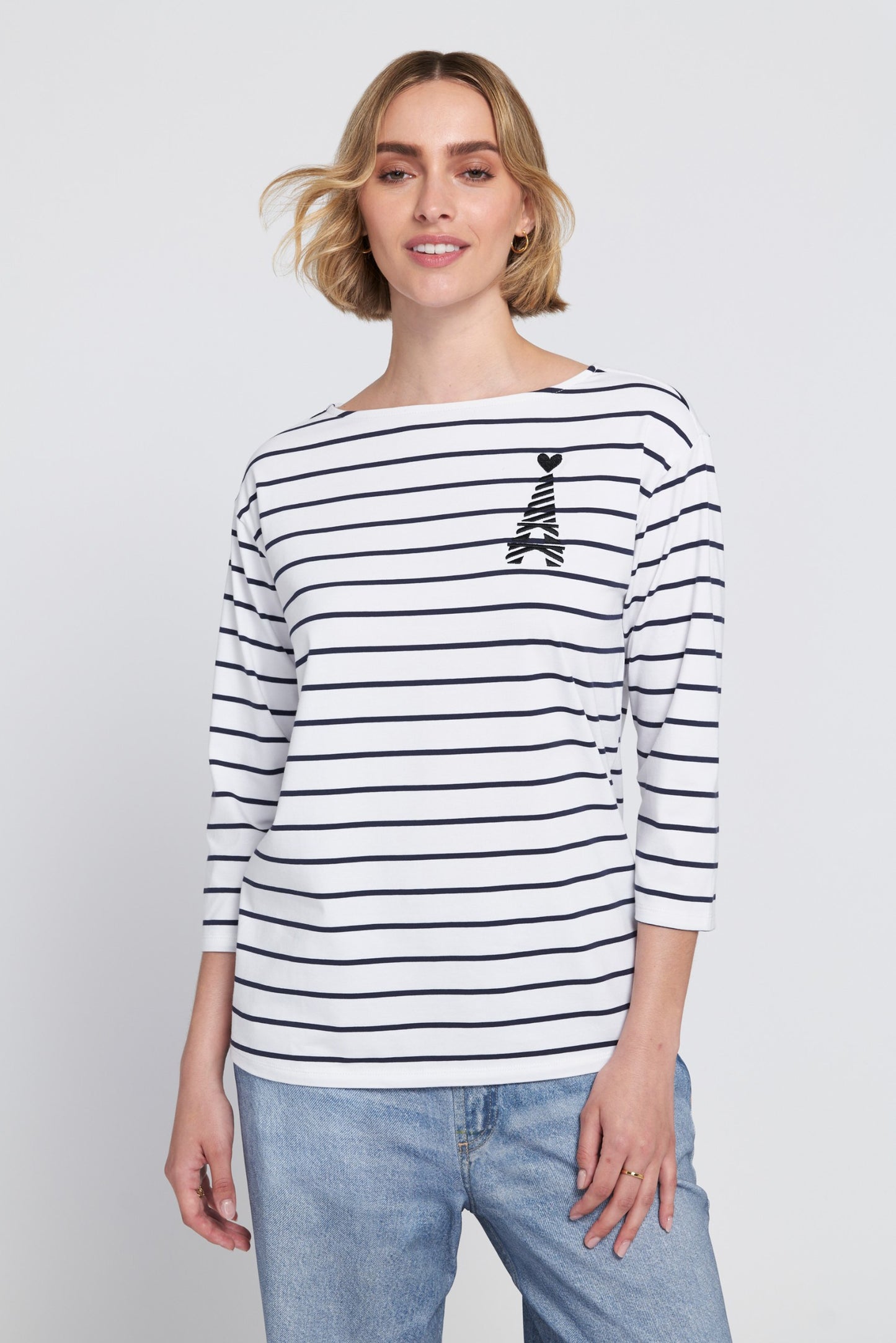 Striped Tee With Graphic