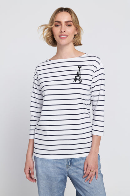 Striped Tee With Graphic