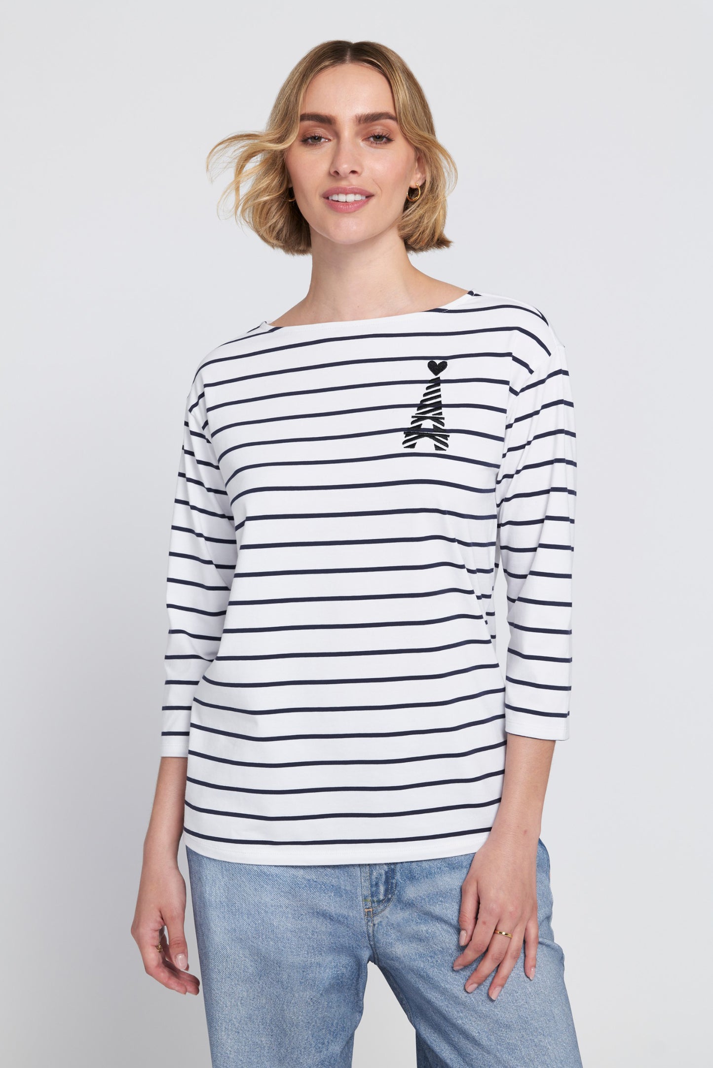 Striped Tee With Graphic