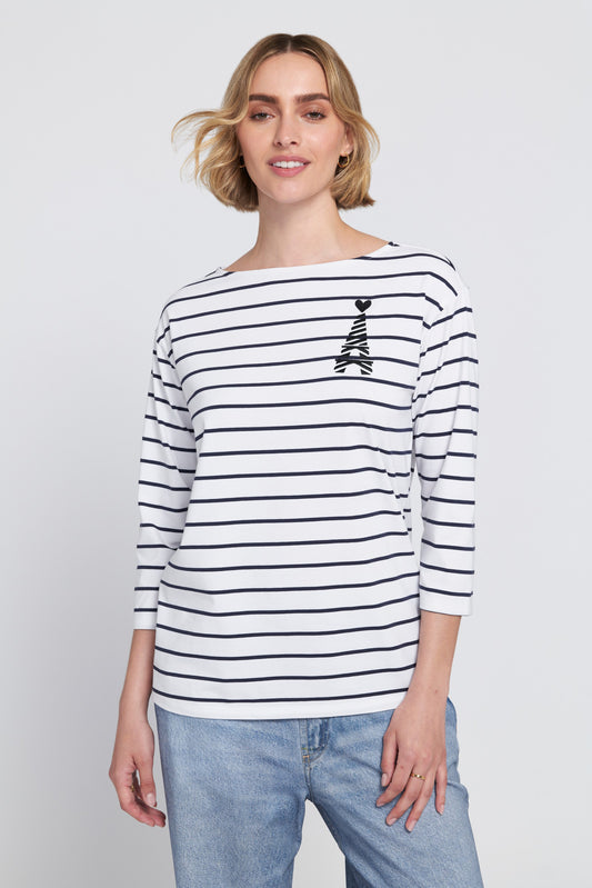 Striped Tee With Graphic