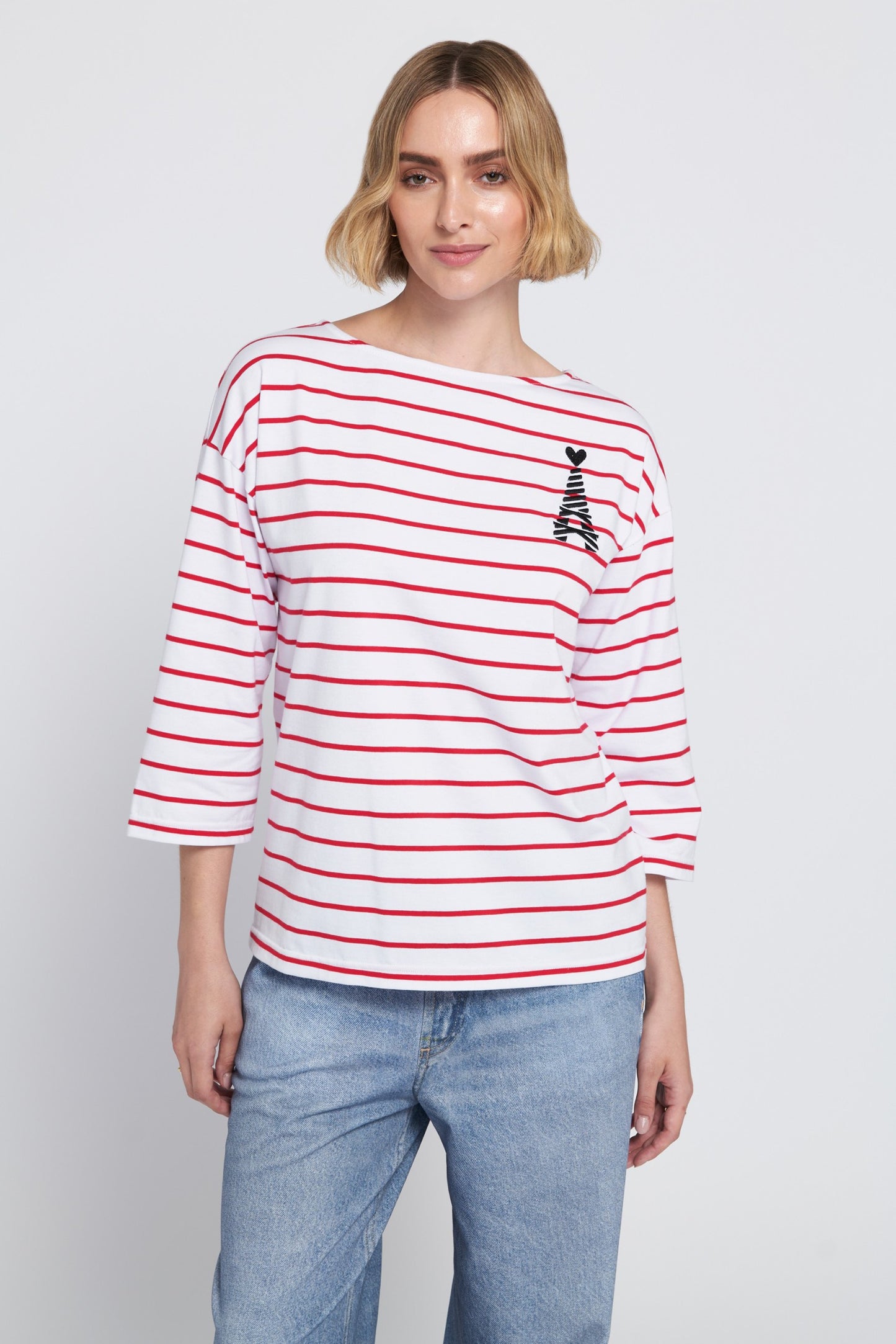 Striped Tee With Graphic
