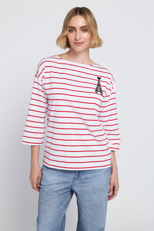 Striped Tee With Graphic