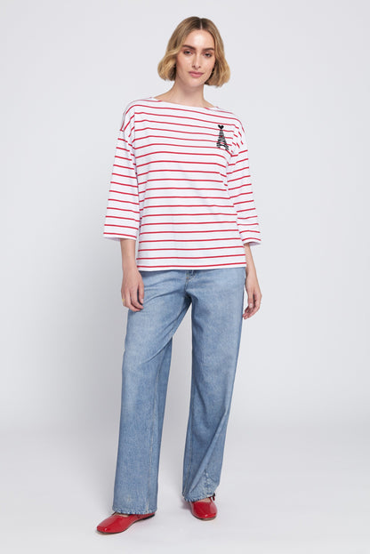 Striped Tee With Graphic