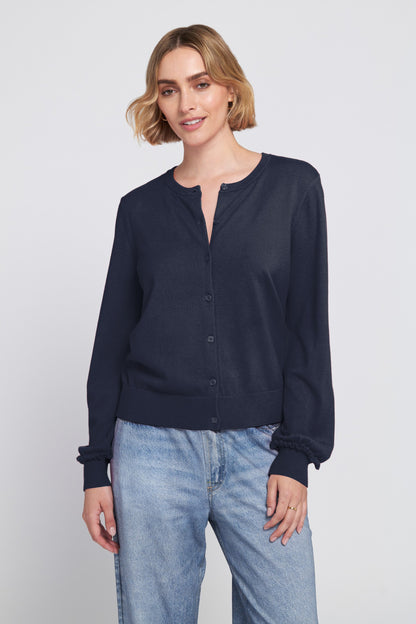 Fine Gauge Lightweight Cardigan Sweater
