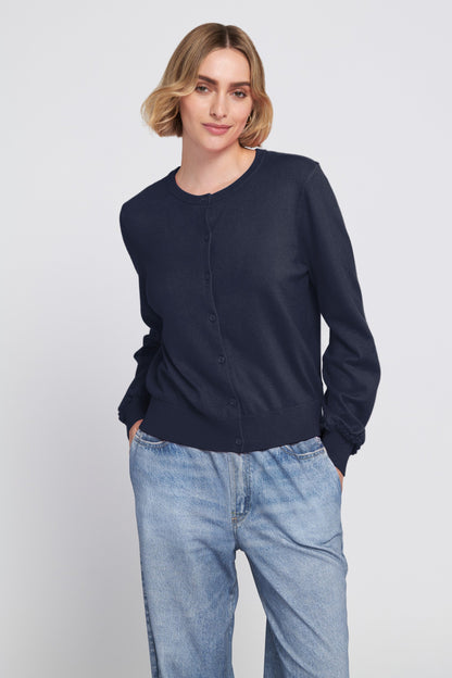 Fine Gauge Lightweight Cardigan Sweater
