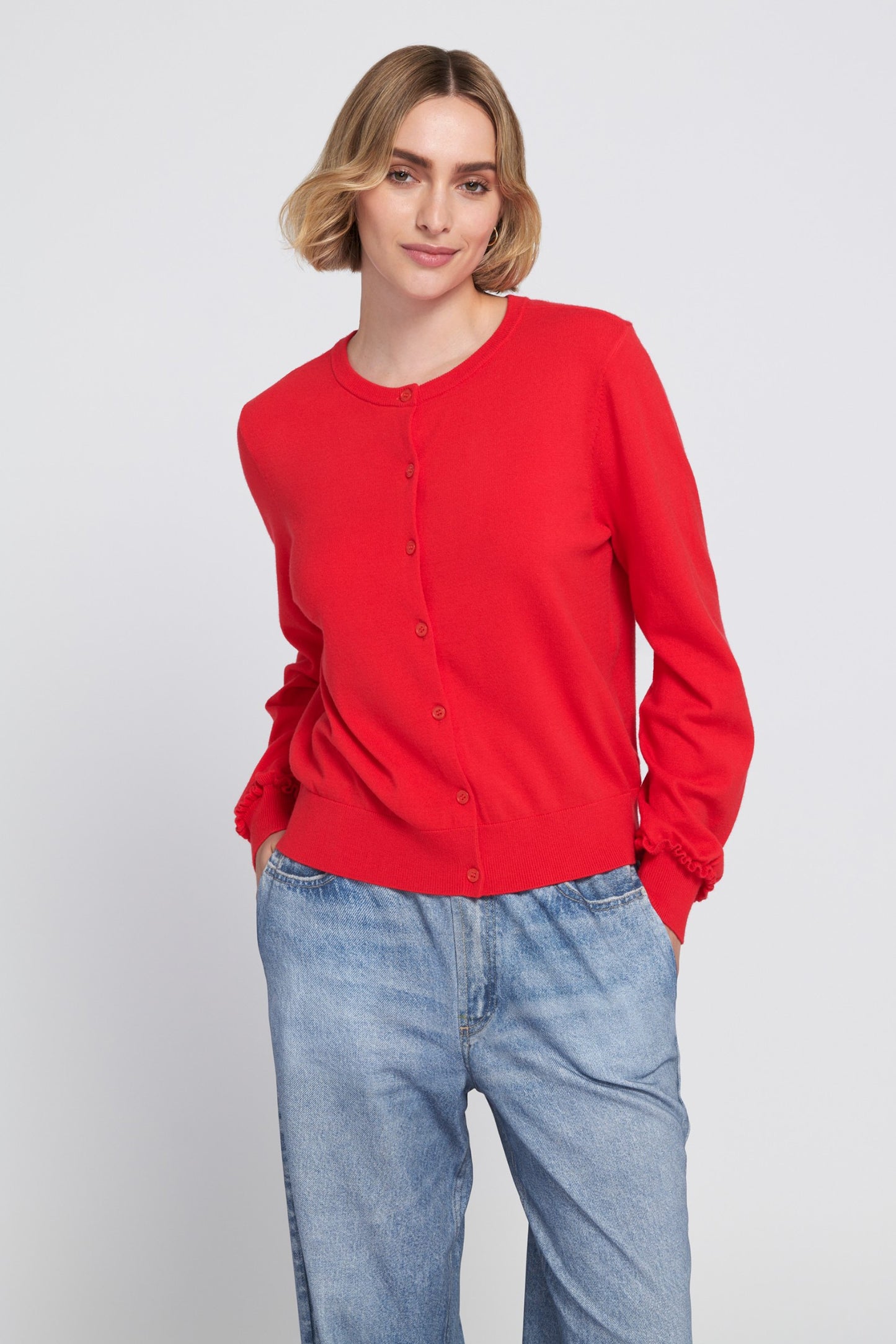 Fine Gauge Lightweight Cardigan Sweater