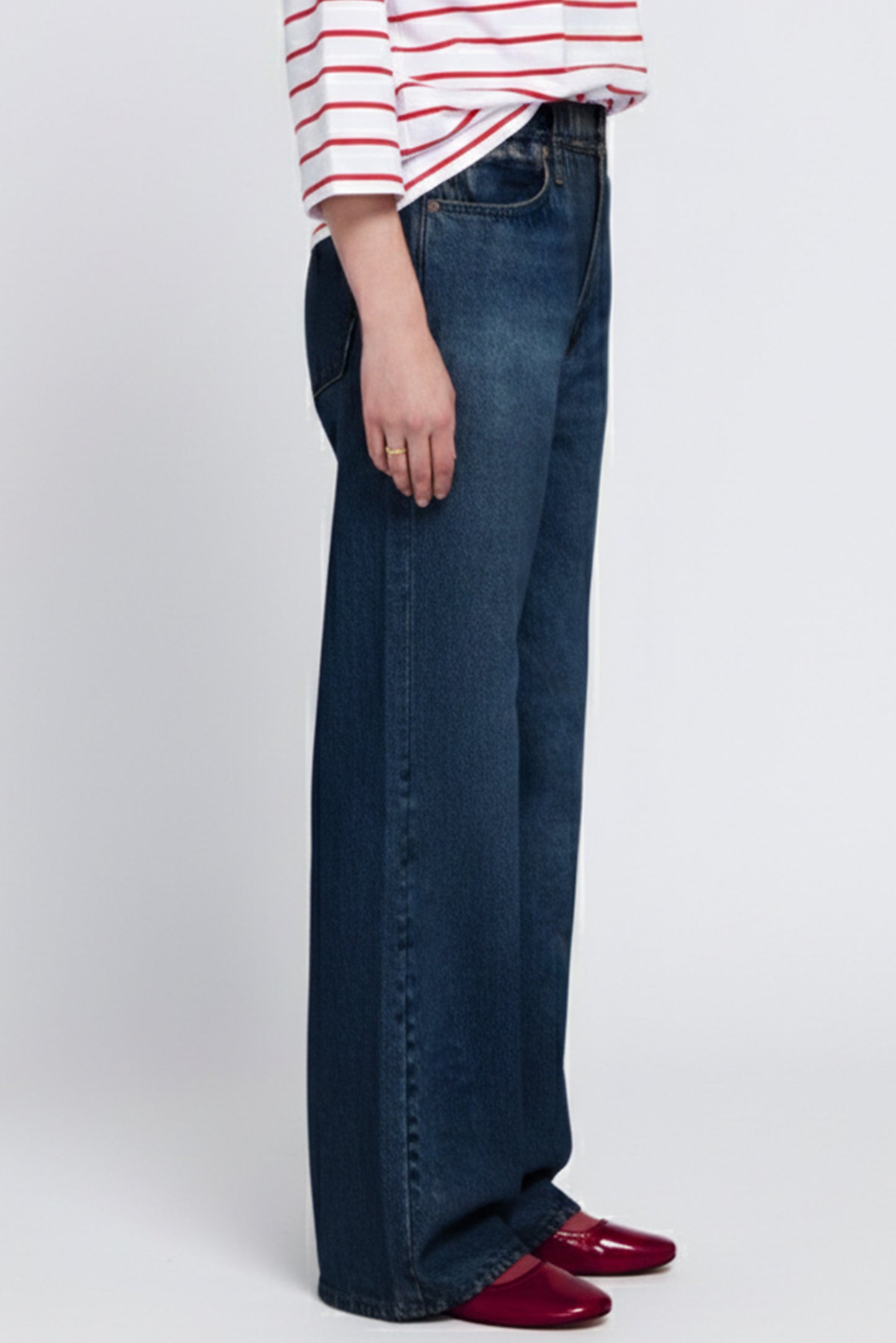 Printed Denim On Light Weight French Terry