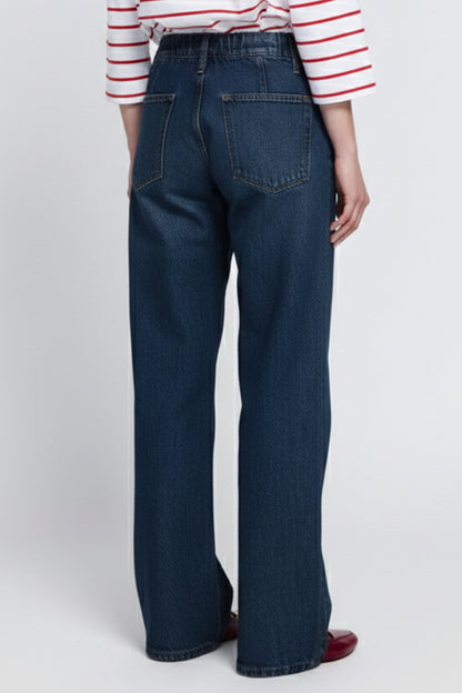 Printed Denim On Light Weight French Terry