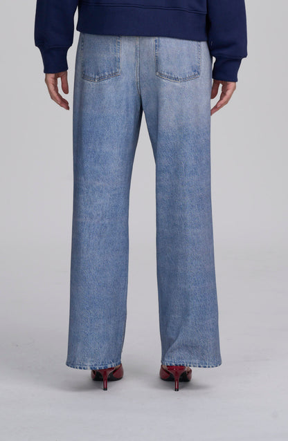 Printed Denim On Light Weight French Terry
