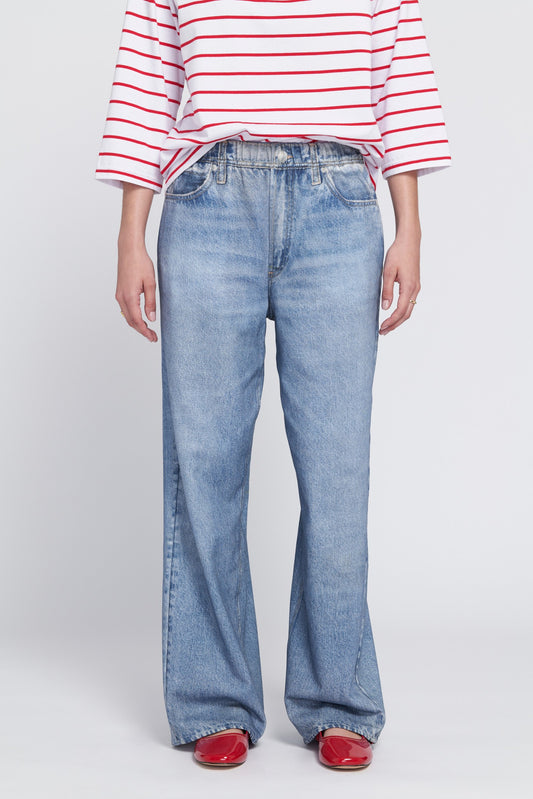Printed Denim On Lightweight French Terry