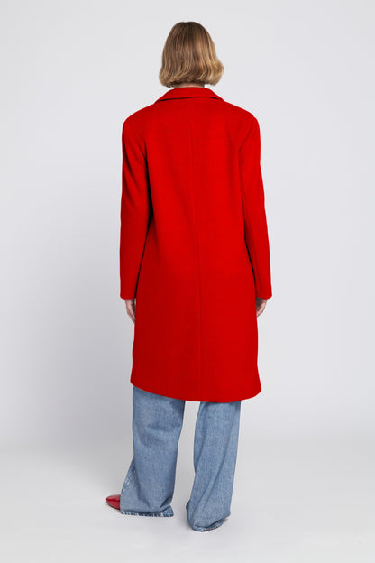 Melton Coat With Printed Lining