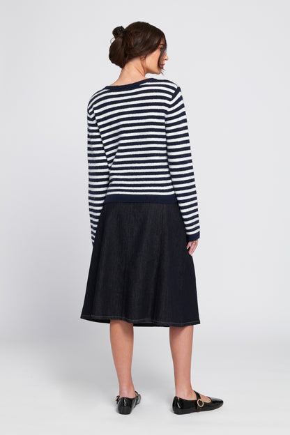 Fuzzy Striped Cardigan