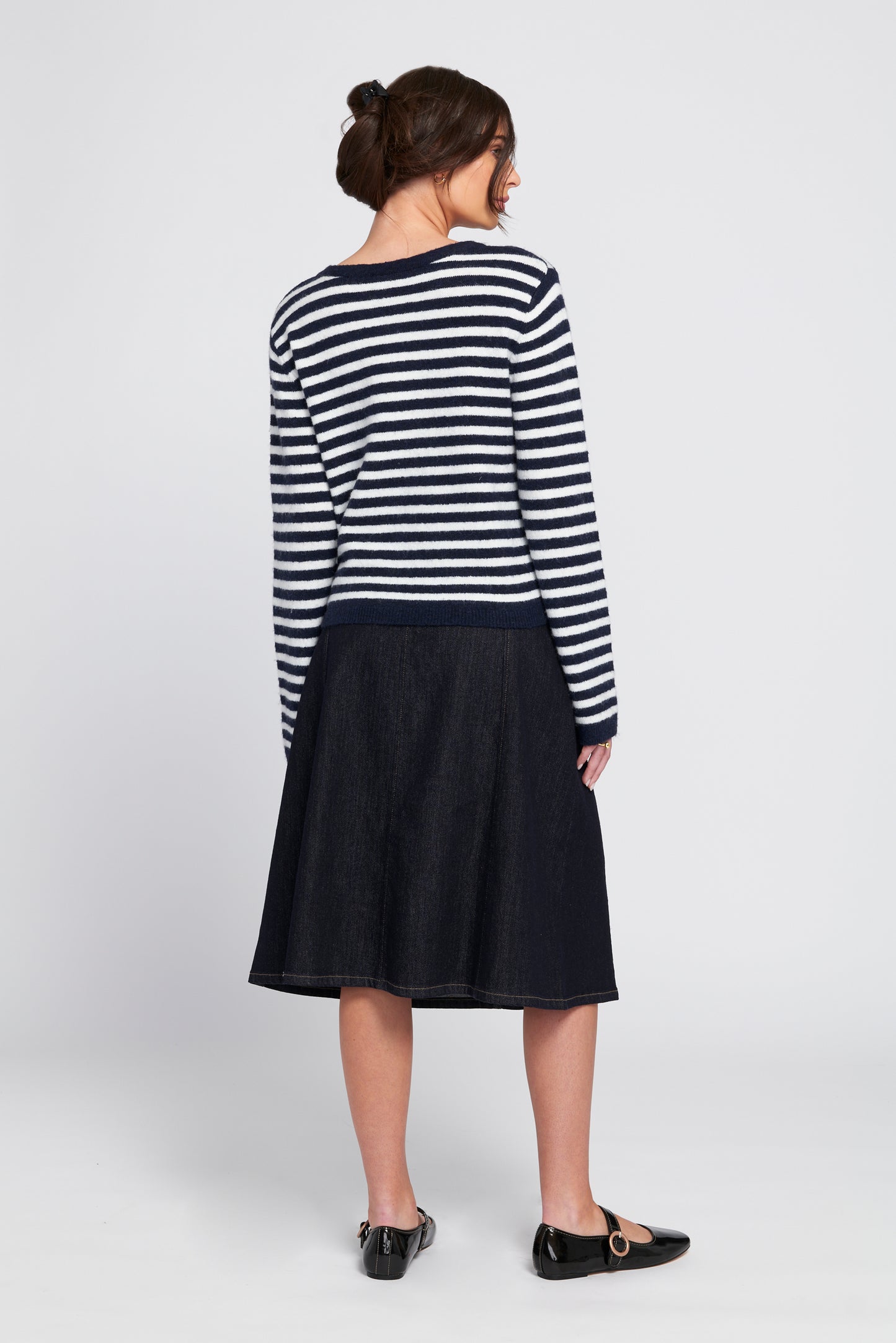 Fuzzy Striped Cardigan