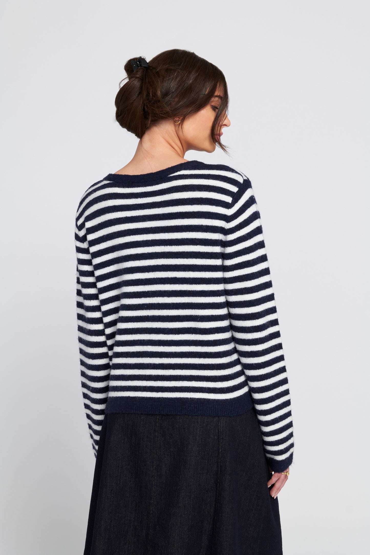 Fuzzy Striped Cardigan