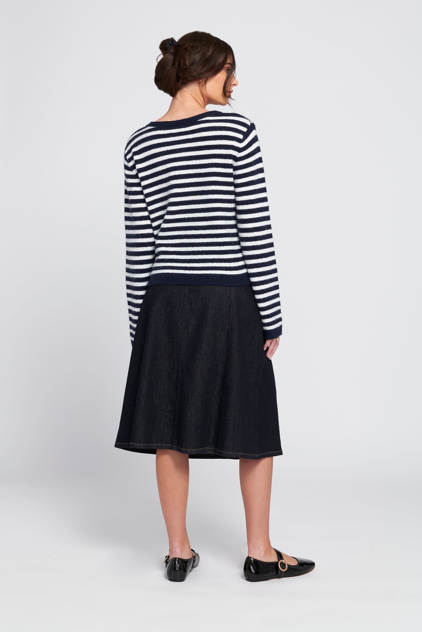Fuzzy Striped Cardigan