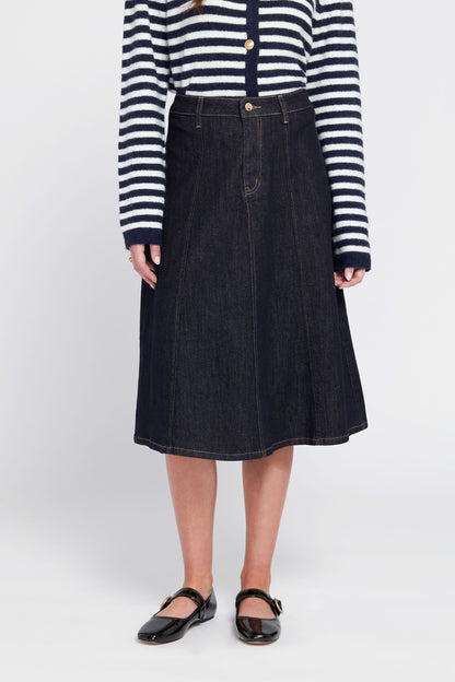 Denim Midi Skirt