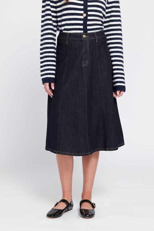 Denim Midi Skirt