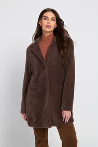 Fuzzy Knit Coat