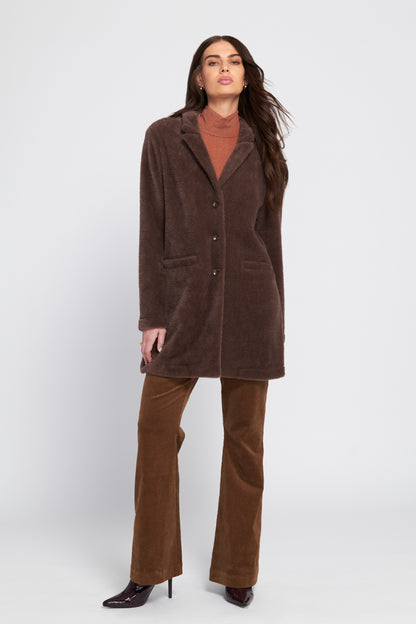 Fuzzy Knit Coat