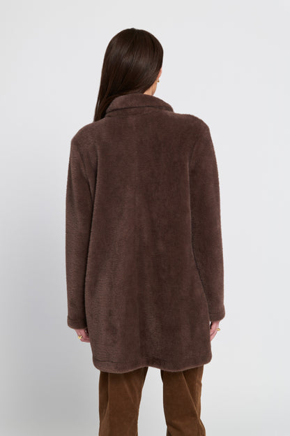 Fuzzy Knit Coat