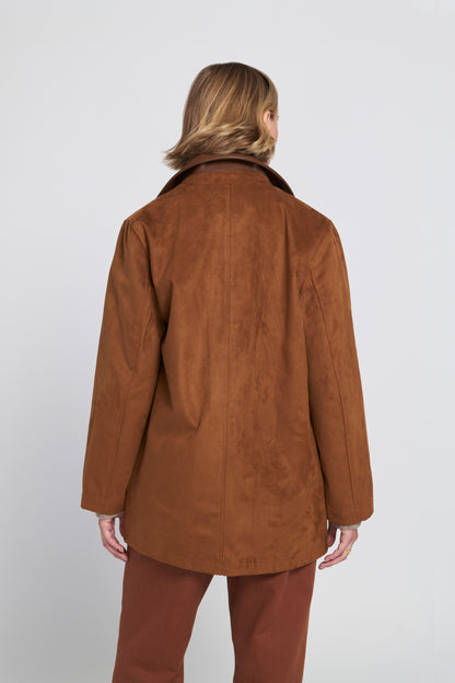 Faux Suede Barn Jacket