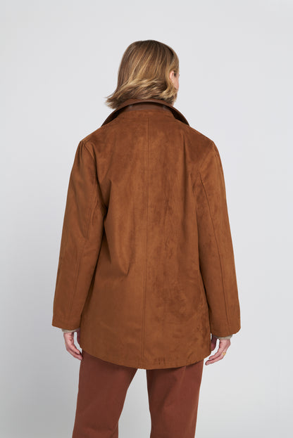 Faux Suede Barn Jacket