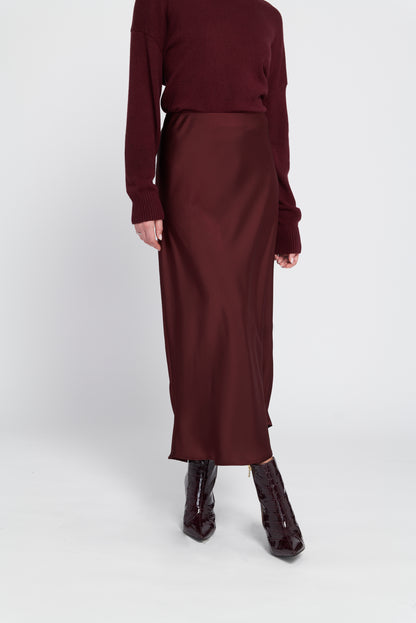 Satin Midi Skirt
