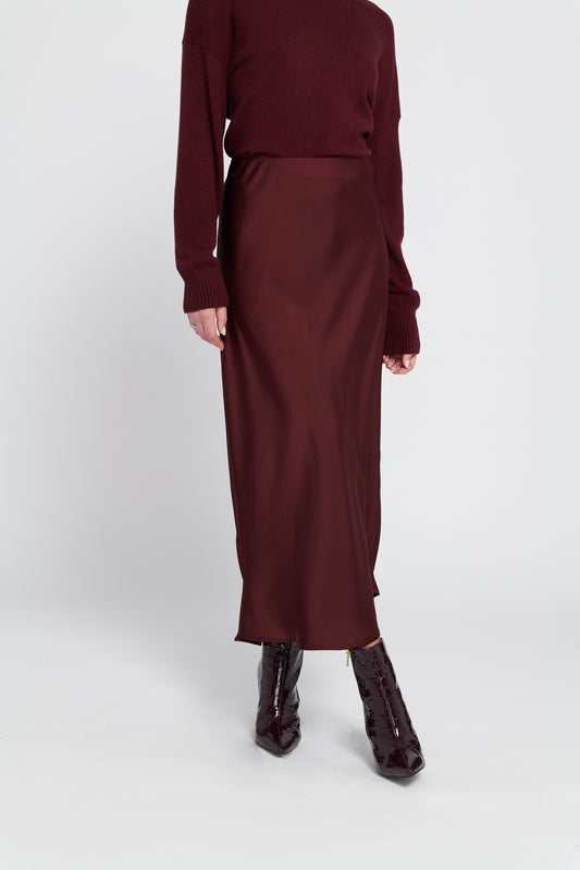 Satin Midi Skirt