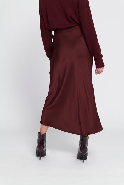 Satin Midi Skirt