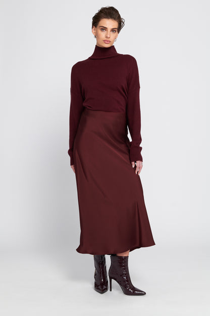 Satin Midi Skirt