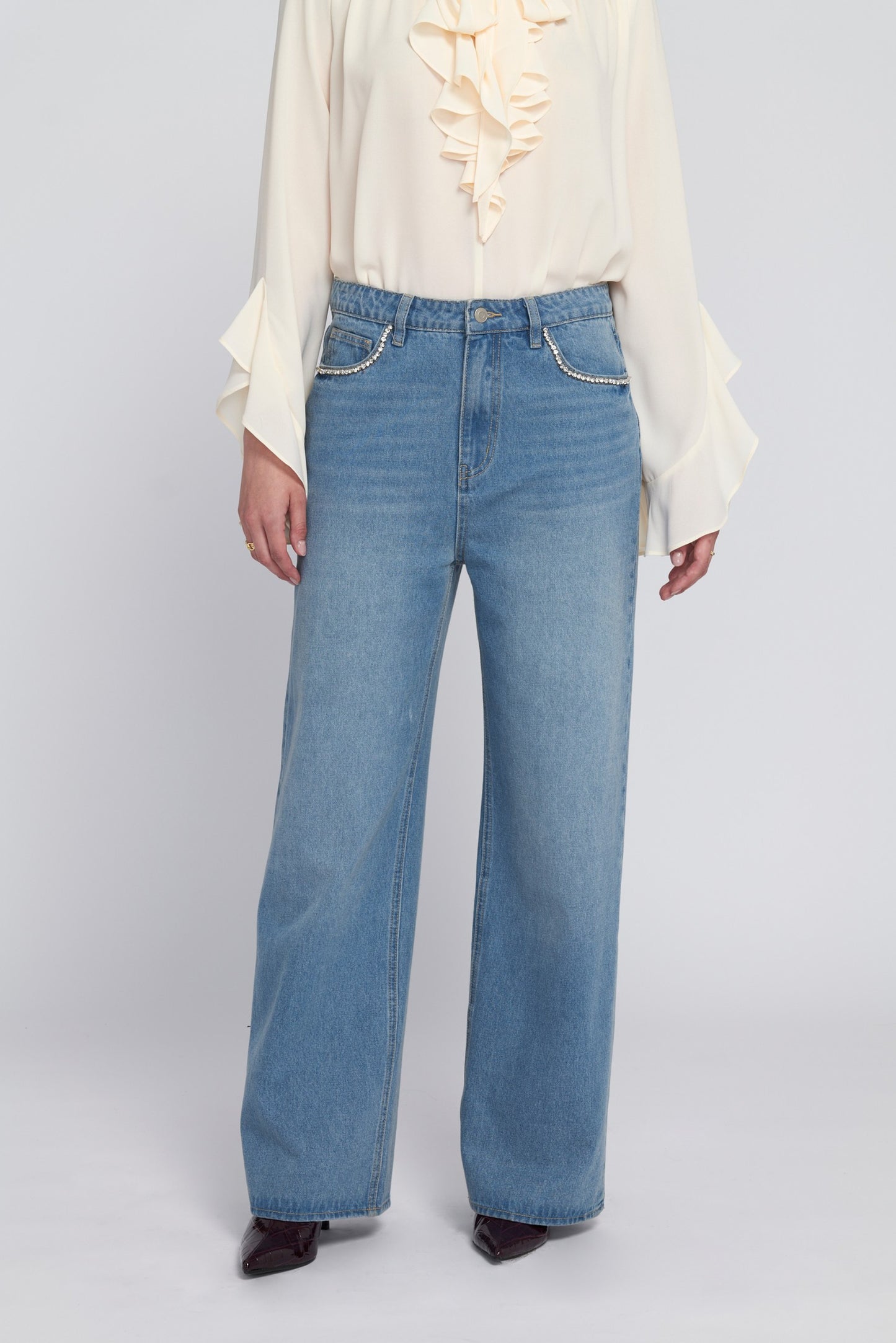 Rhinestone Pocket Jean