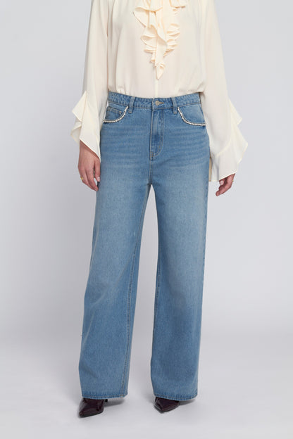 Rhinestone Pocket Jean